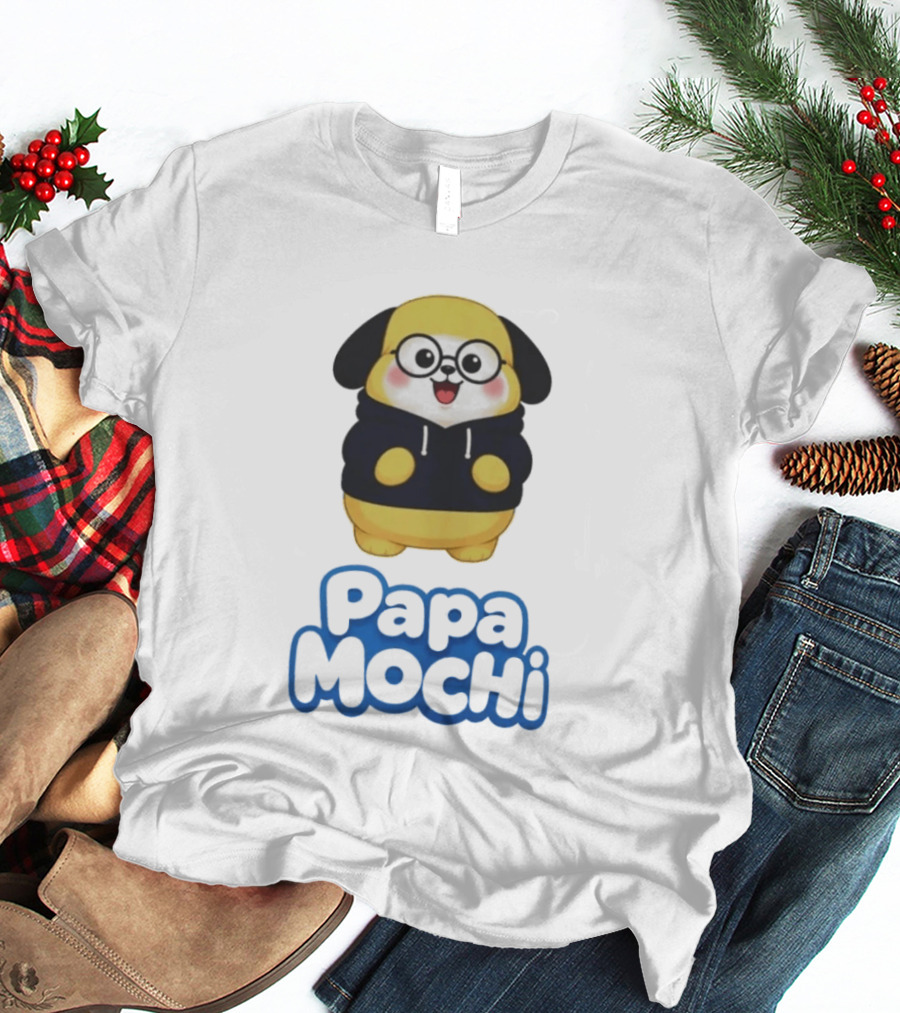 Papa Mochi Cute Character With Glasses T-Shirt