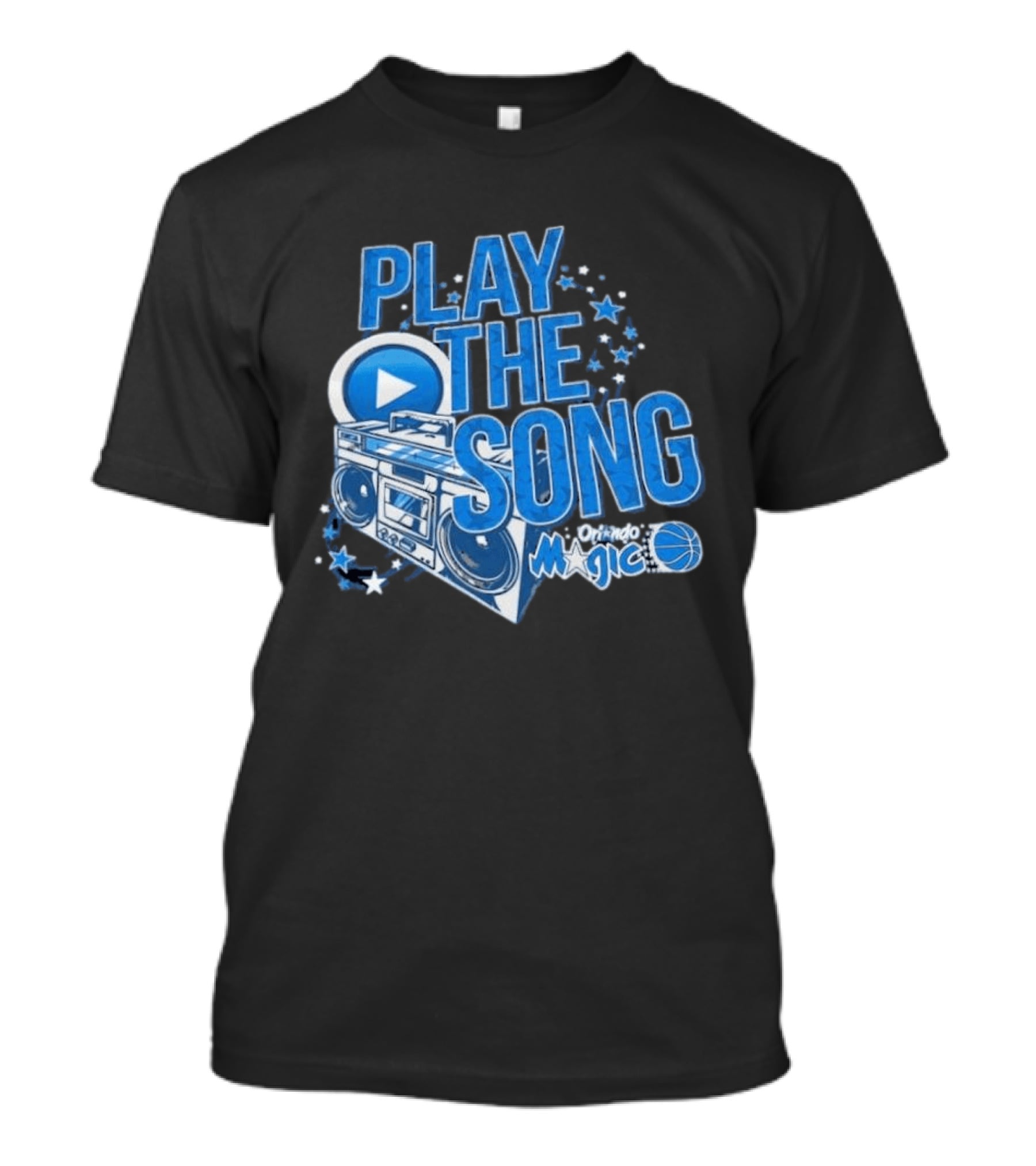 Play The Song Orlando Magic Boombox And Stars T-Shirt