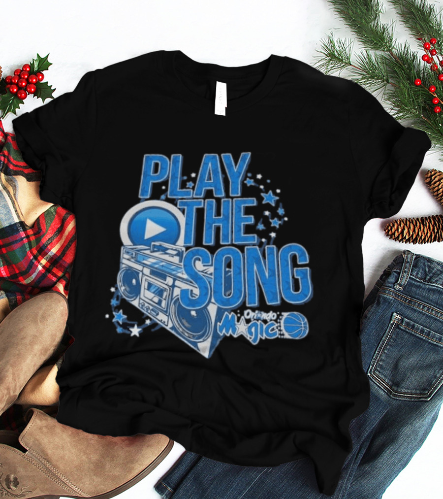 Play The Song Orlando Magic Boombox And Stars T-Shirt