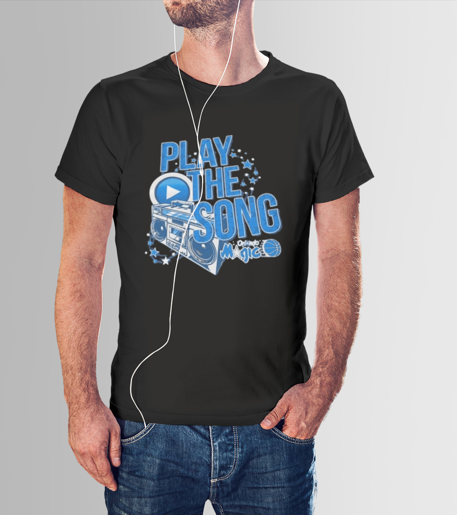 Play The Song Orlando Magic Boombox And Stars T-Shirt
