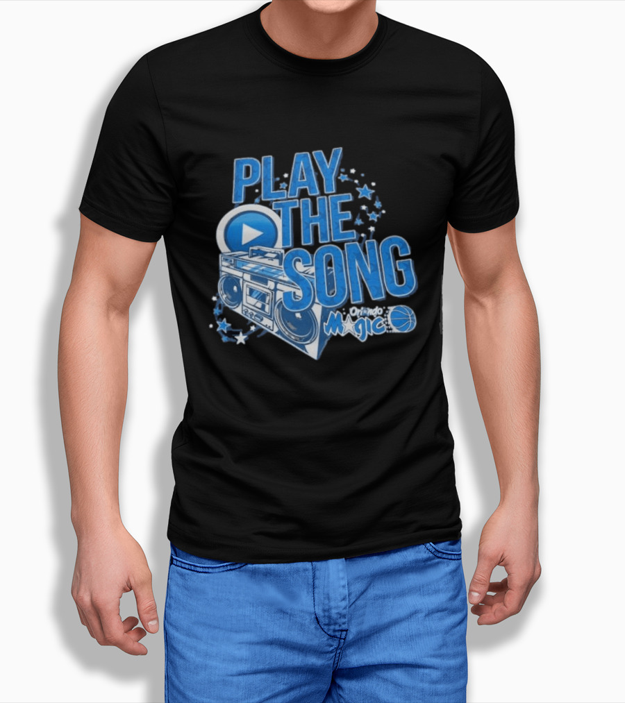 Play The Song Orlando Magic Boombox And Stars T-Shirt