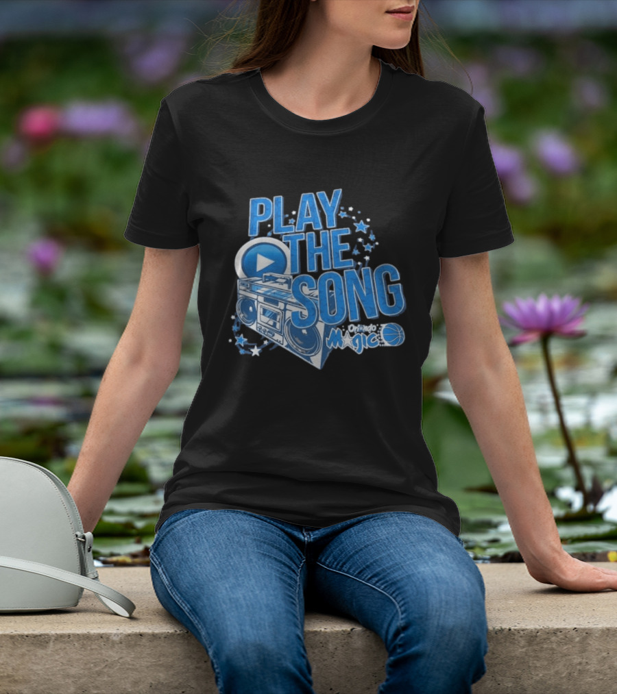Play The Song Orlando Magic Boombox And Stars T-Shirt