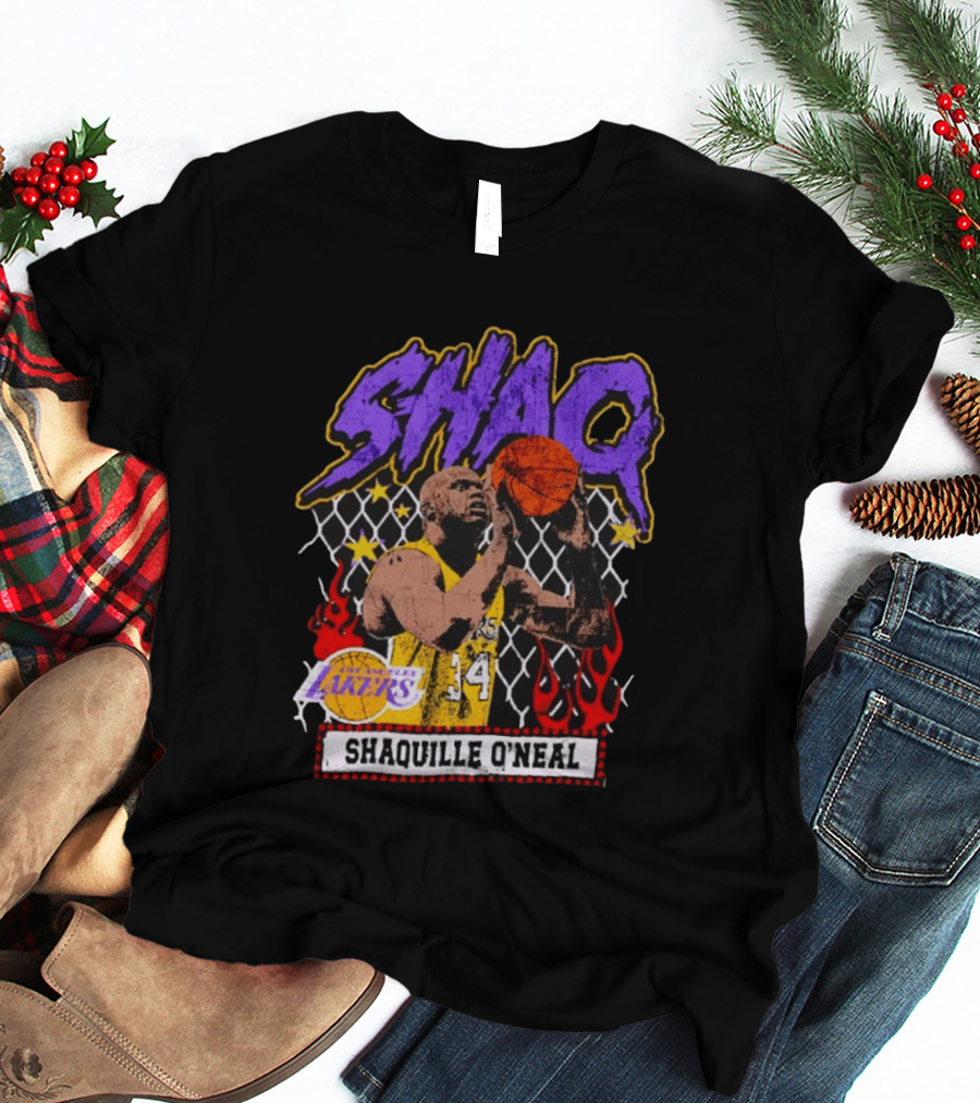 Shaquille O'Neal Shaq Los Angeles Lakers Basketball Icon 34 T-Shirt