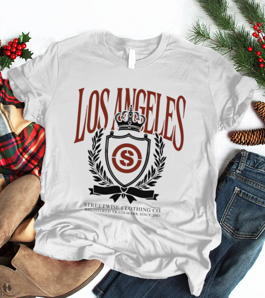 Los Angeles Streetwise Clothing Co Registered Trademark City Crest Since 2003 T-Shirt
