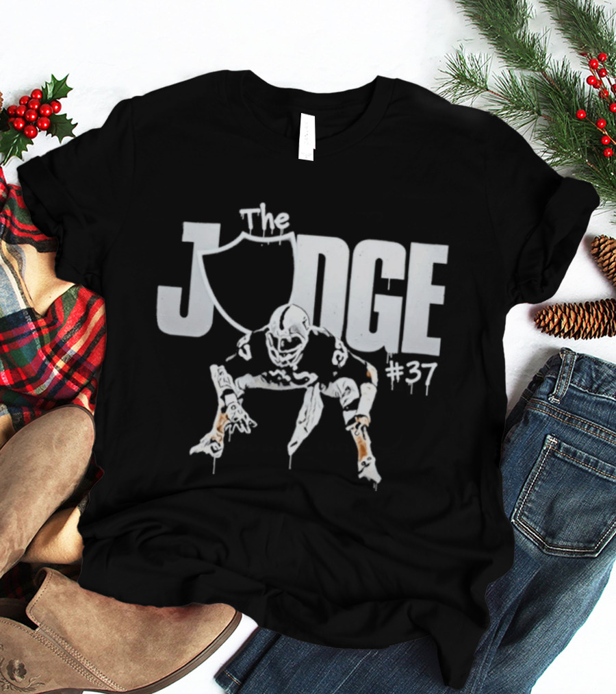 The Judge Las Vegas Raiders 37 Linebacker T-Shirt
