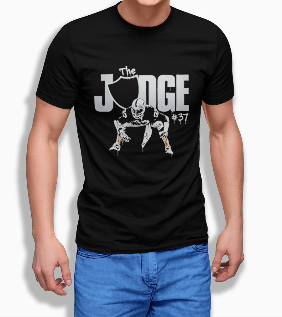 The Judge Las Vegas Raiders 37 Linebacker T-Shirt