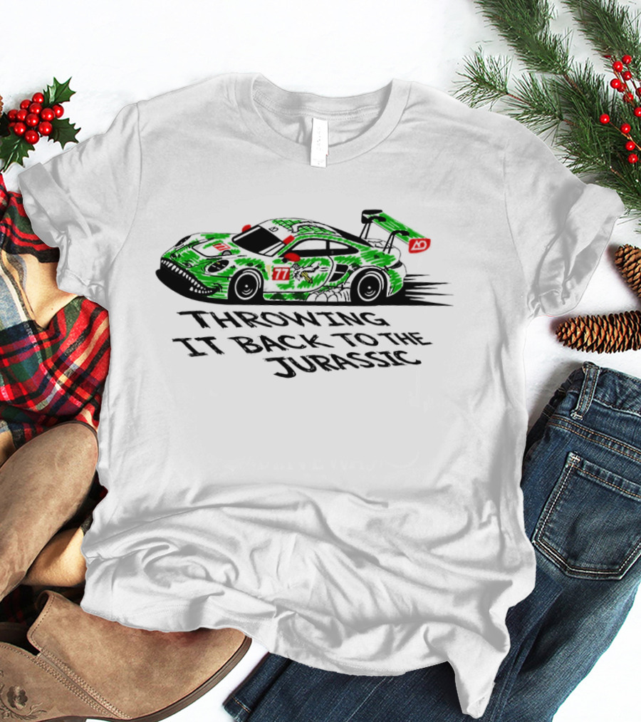 Throwing It Back To The Jurassic Racing Car Fun T-Shirt