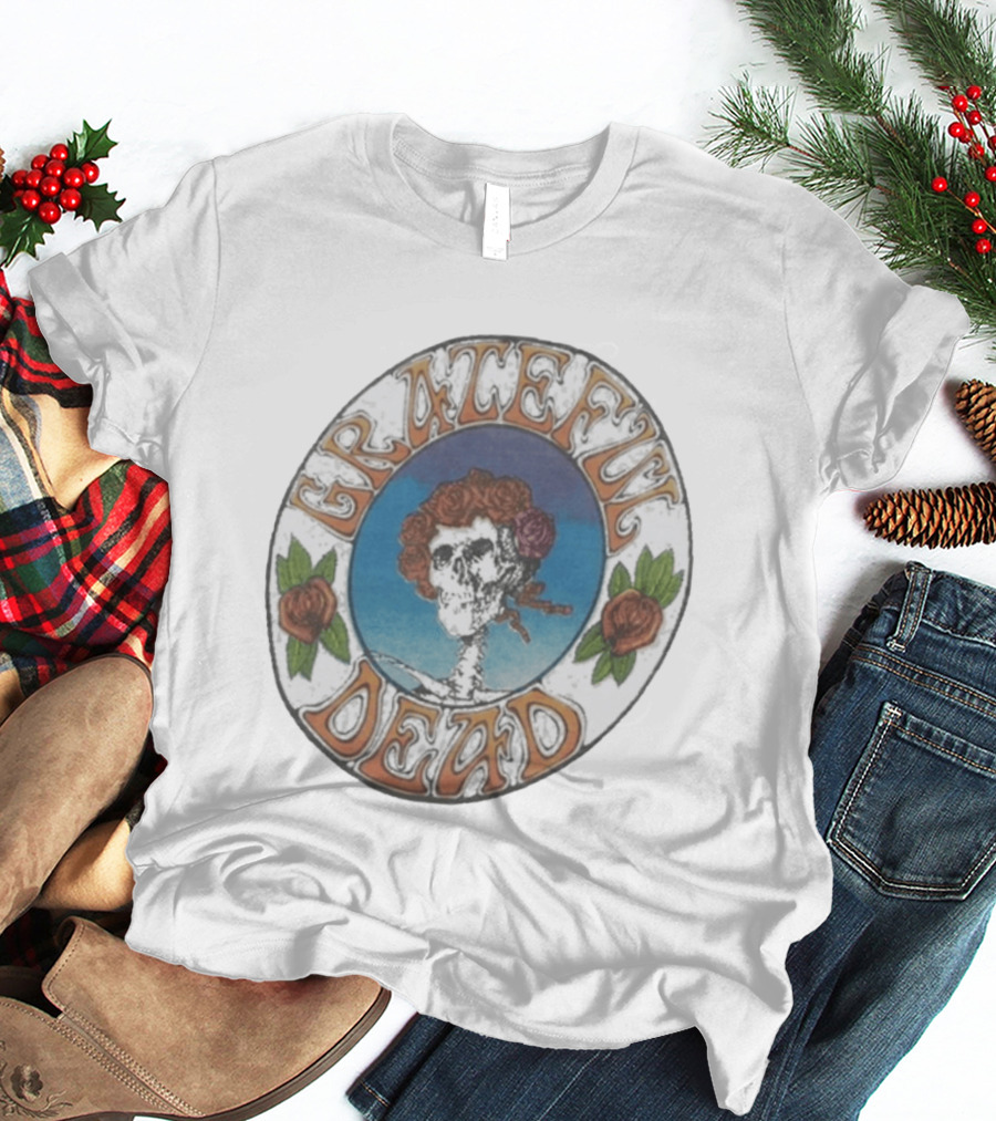 Grateful Dead 1970s Bertha Skull And Roses T-Shirt
