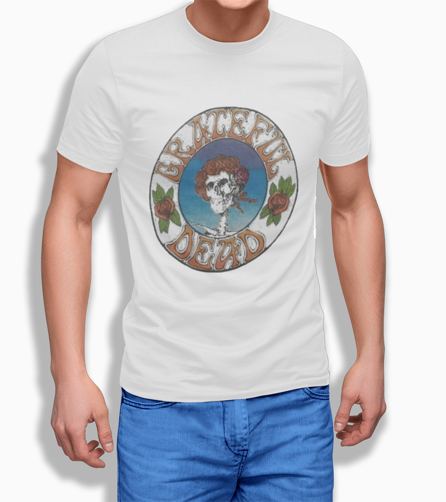 Grateful Dead 1970s Bertha Skull And Roses T-Shirt