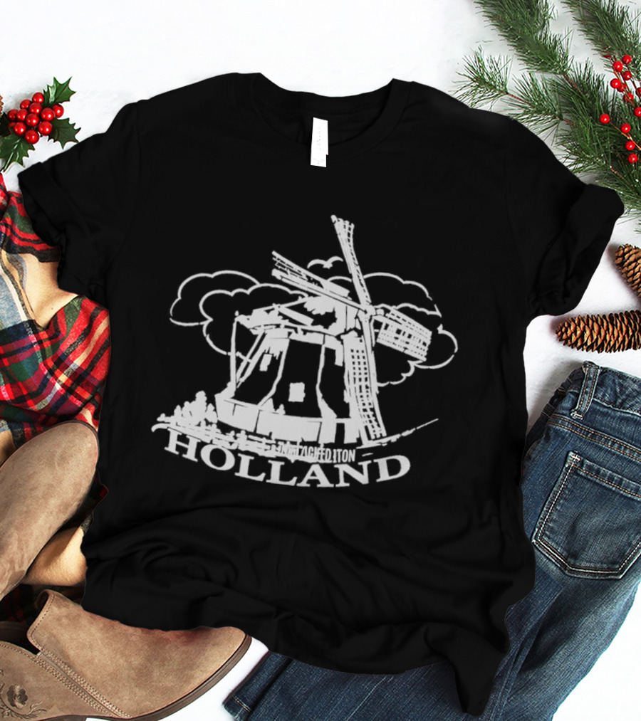Jaafar Jackson Holland Windmill Classic Dutch Scene T-Shirt