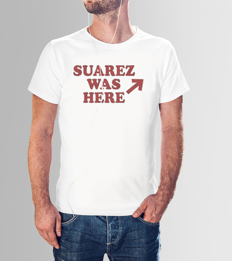 Suarez Was Here Arrow Icon Bold Red T-Shirt