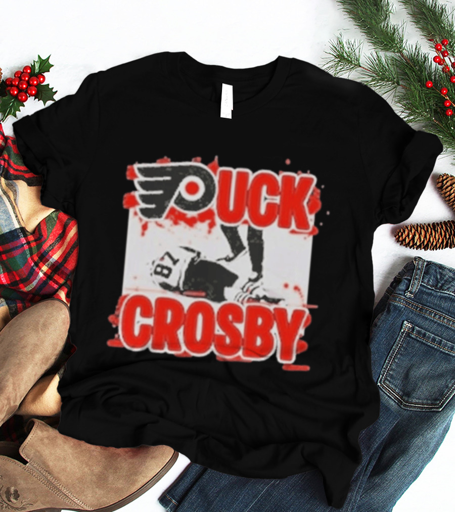 Puck Crosby Philadelphia Flyers Hockey 87 2026 T-Shirt
