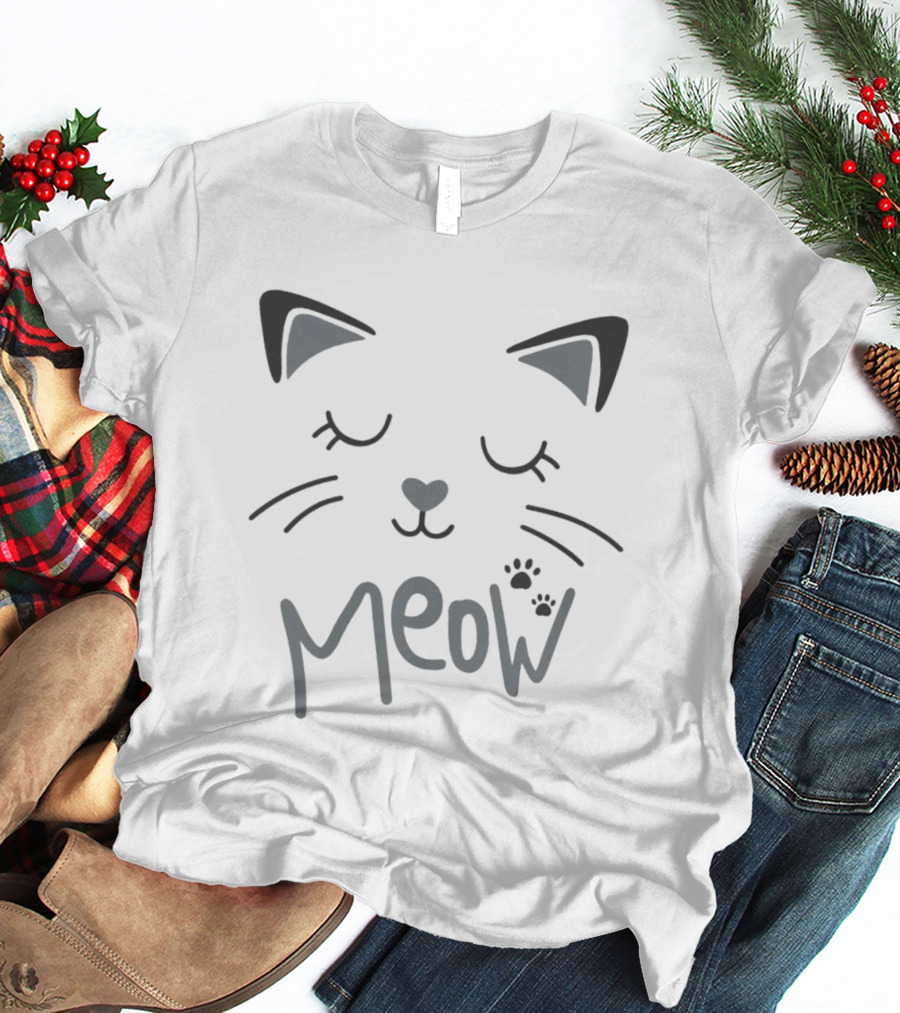 The Boys Starlight Meow Cat Face With Ears And Whiskers T-Shirt