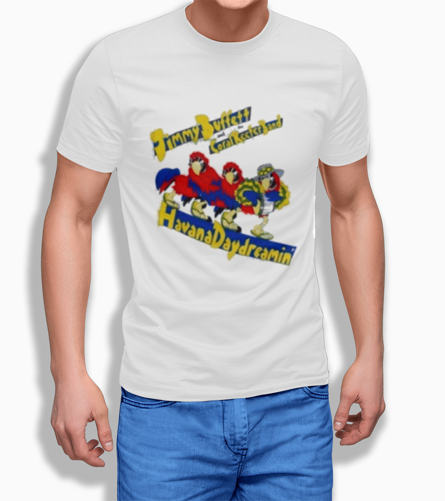 Jimmy Buffett Coral Reefer Band Havana Daydreamin Parrot 1997 Tour T-Shirt