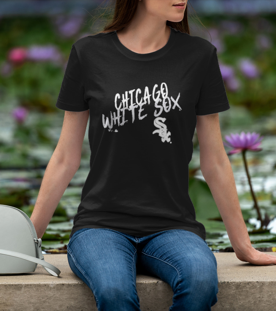 Chicago White Sox White Sox Hustle Script Style Team Spirit T-Shirt