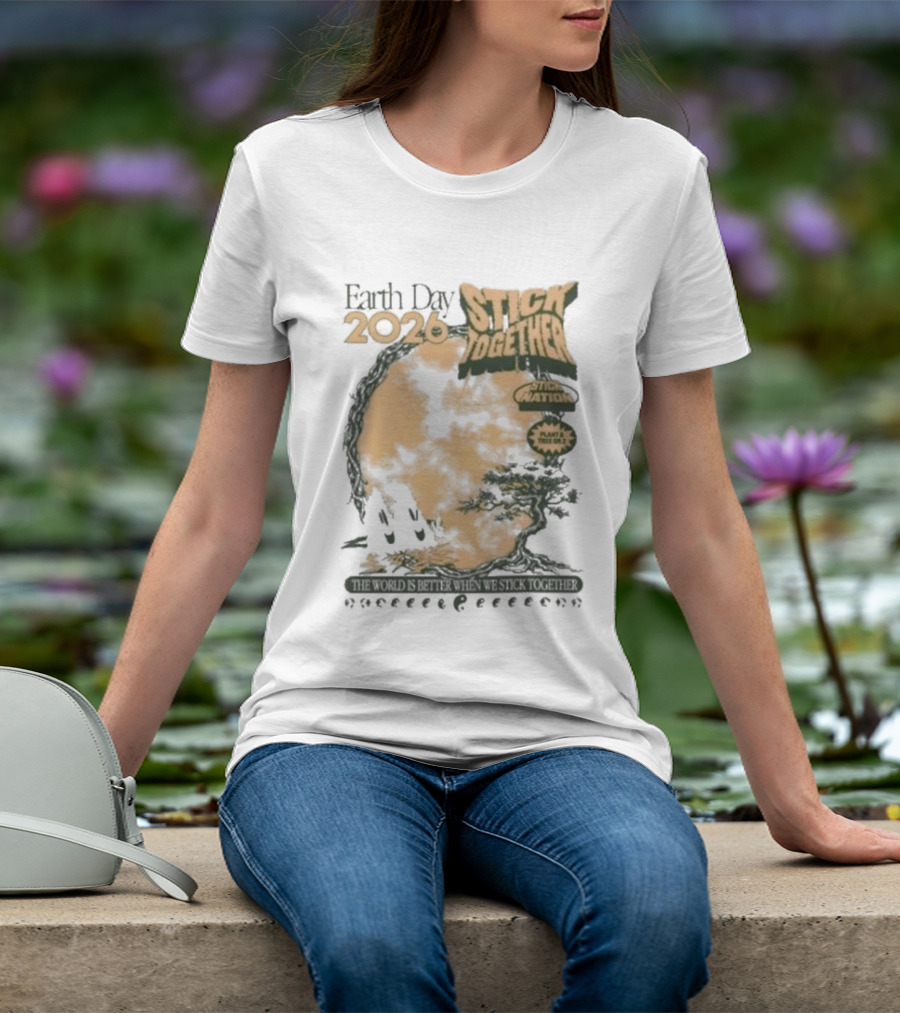 Earth Day 2026 Stick Together Save Animals Power Protection T-Shirt