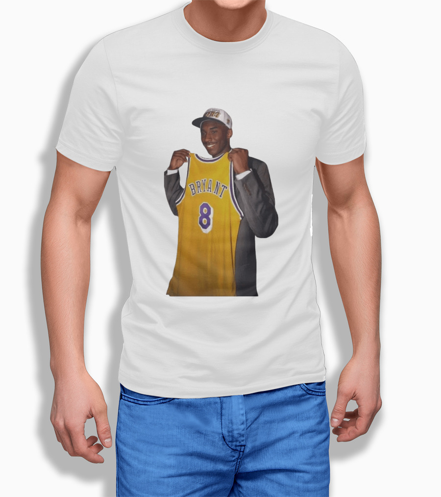 Bryant 8 Lakers Jersey Iconic Kobe Image T-Shirt