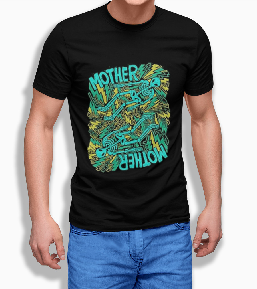 Mother Mother Grief Chapter Au Tour Lightning Figures And Neon T-Shirt