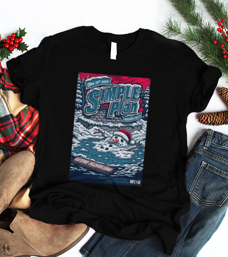Dec 19 2026 Simple Plan Niagara Falls Frosted Holiday Show T-Shirt