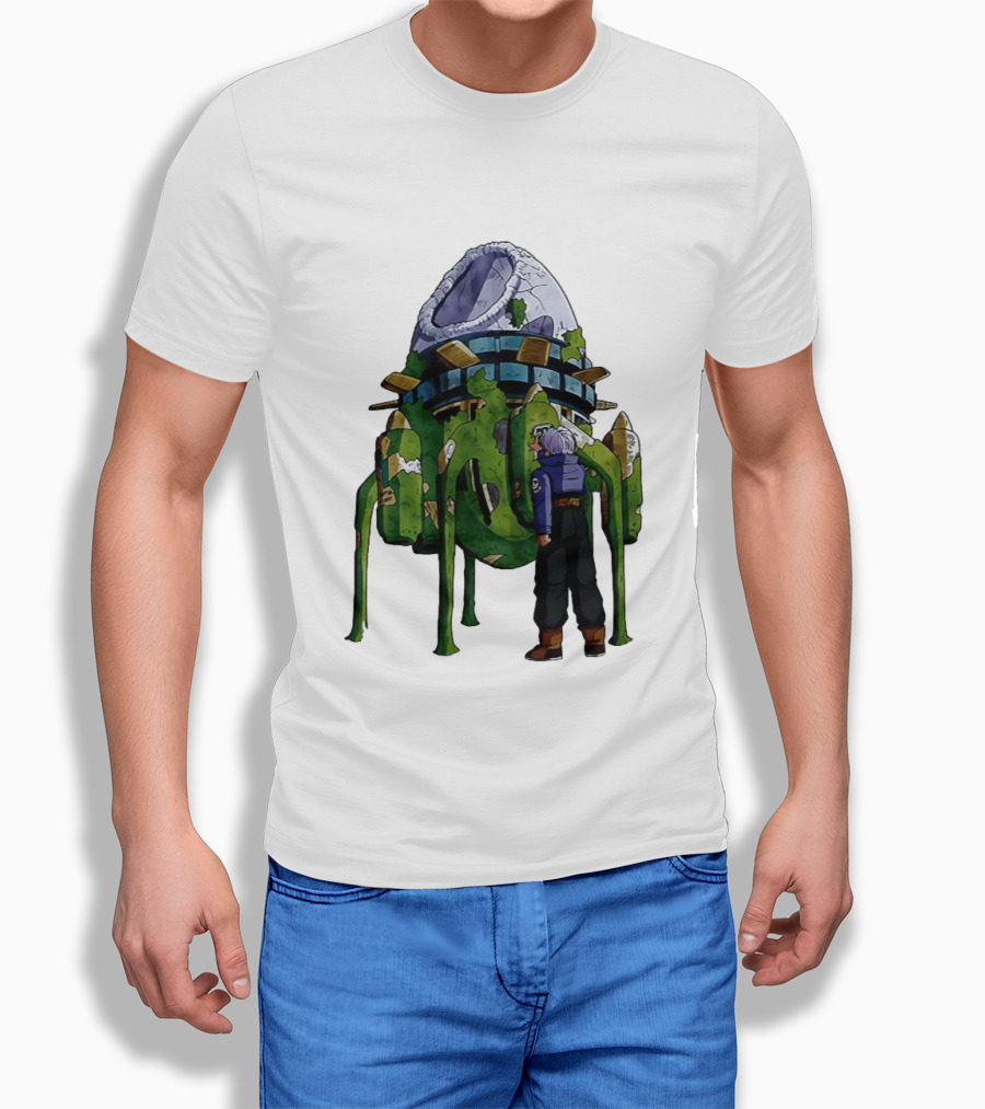 Dragon Ball Z Future Trunks Capsule Corp Time Machine Scene T-Shirt