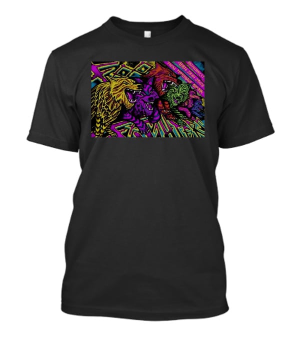 Foo Fighters Bridgeport CT April 28 2026 Total Mortgage Arena Concert With Colorful Wolves T-Shirt