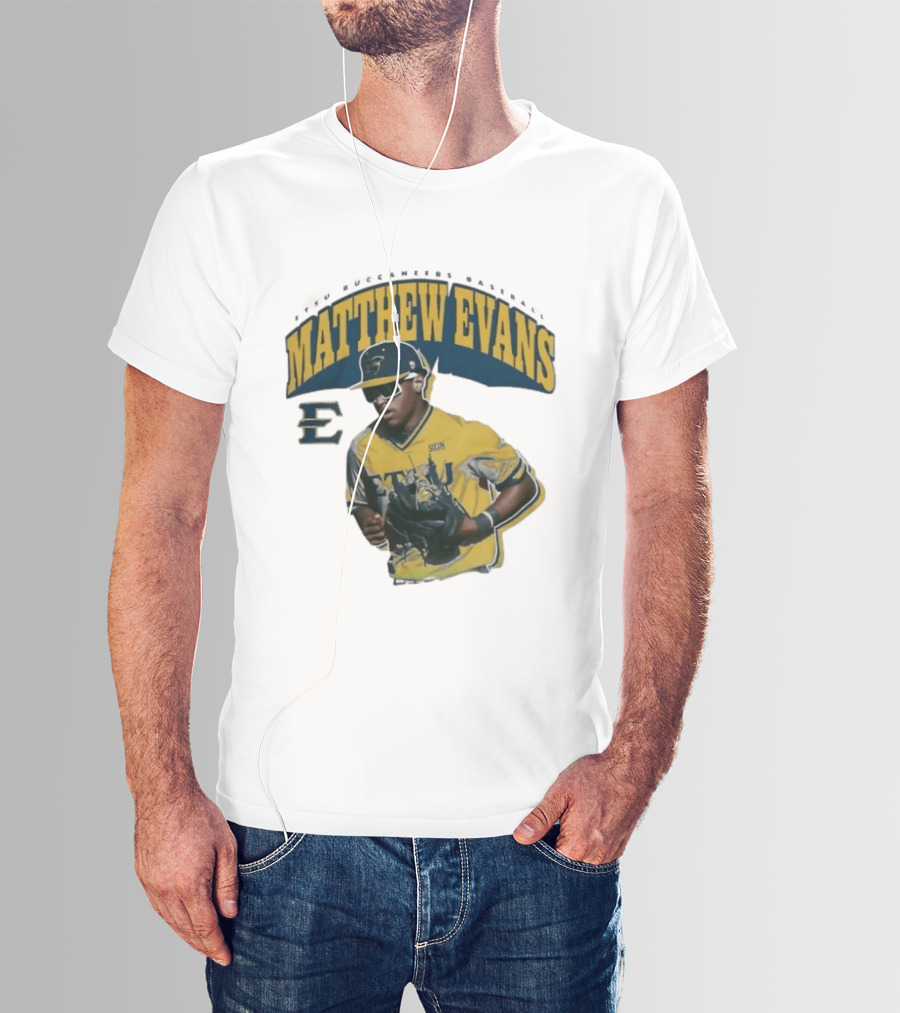 Etsu Matthew Evans Baseball Scon Sports Jersey T-Shirt