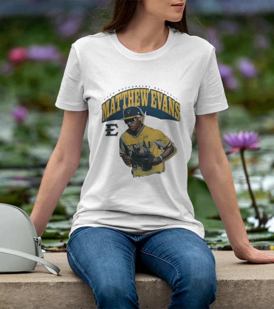 Etsu Matthew Evans Baseball Scon Sports Jersey T-Shirt