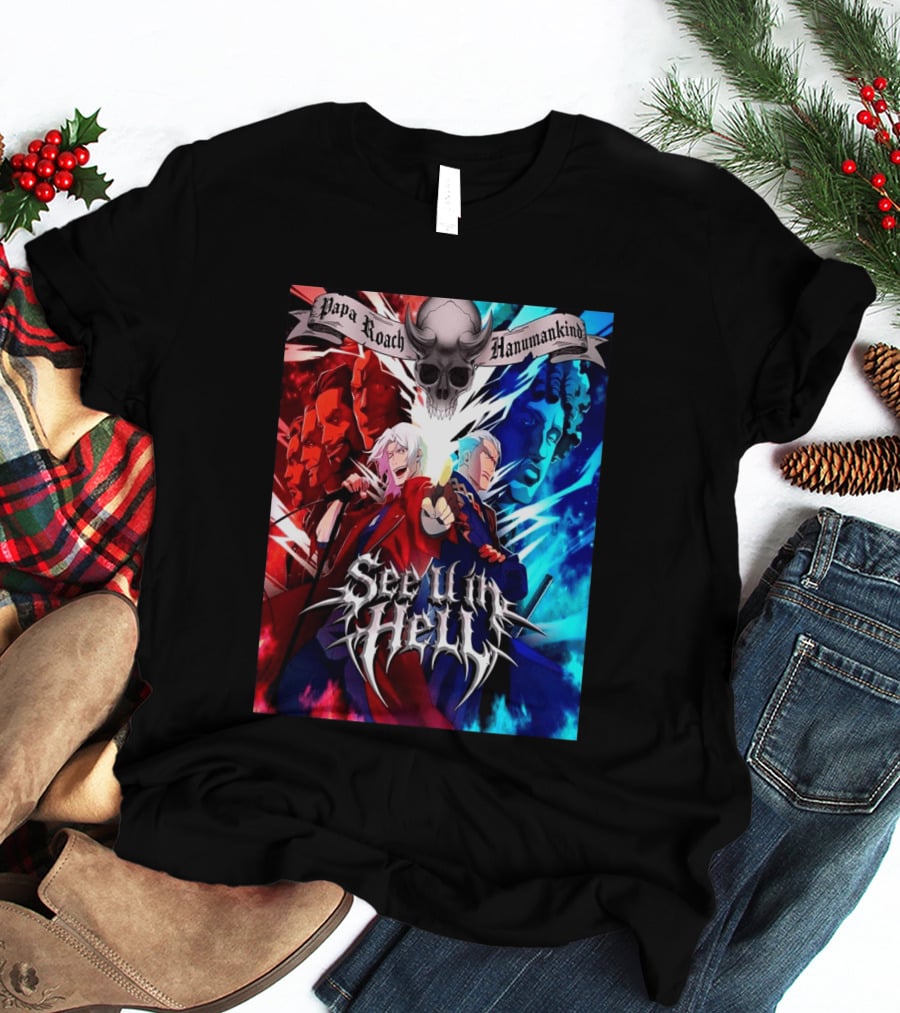 Papa Roach Hanumankind Devil May Cry Season 2 See U In Hell Song T-Shirt