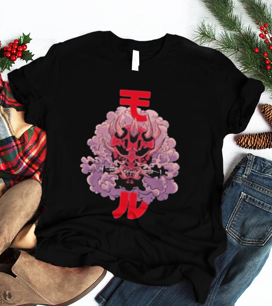 Screencrush Warrior Of Vengeance Oni Mask Kanji T-Shirt
