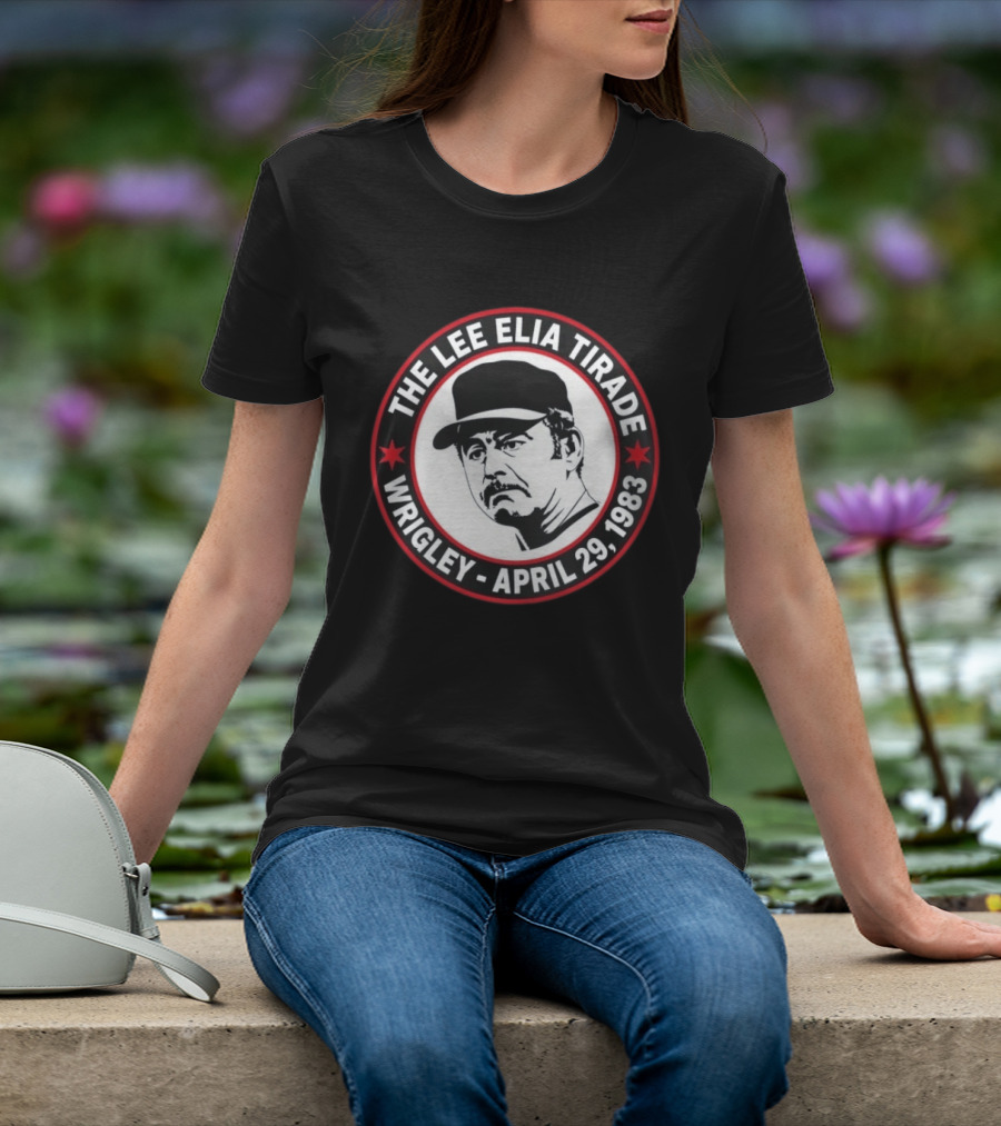 The Lee Elia Tirade Wrigley April 29 1983 Circular Badge With Baseball Cap T-Shirt