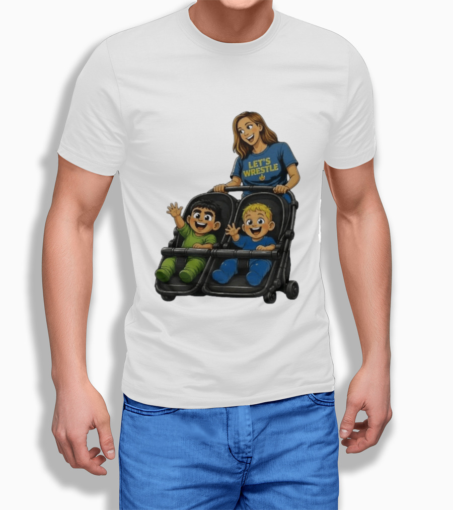 Pro Wrestling Tees Let's Wrestle Mother Lareesa Double Stroller Kids T-Shirt