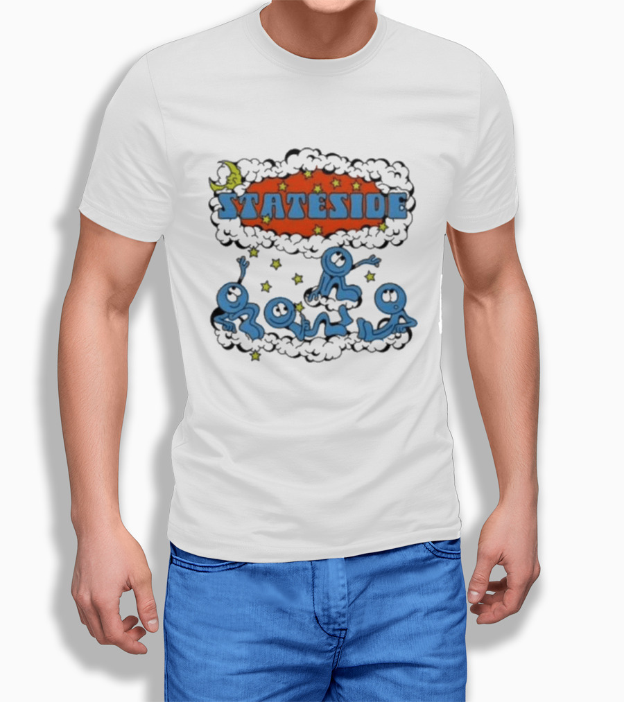 Stateside Moon Stars And Clouds Playful Figures T-Shirt