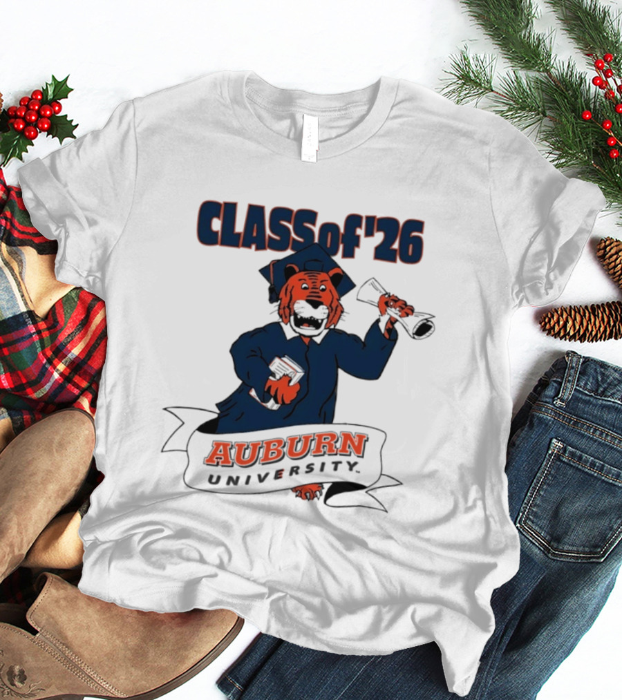 Auburn University Class Of 2026 Tiger Graduation T-Shirt