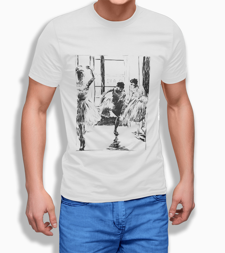 Ballet Dancers Sketch Dance Movements In Tutu Outfits T-Shirt