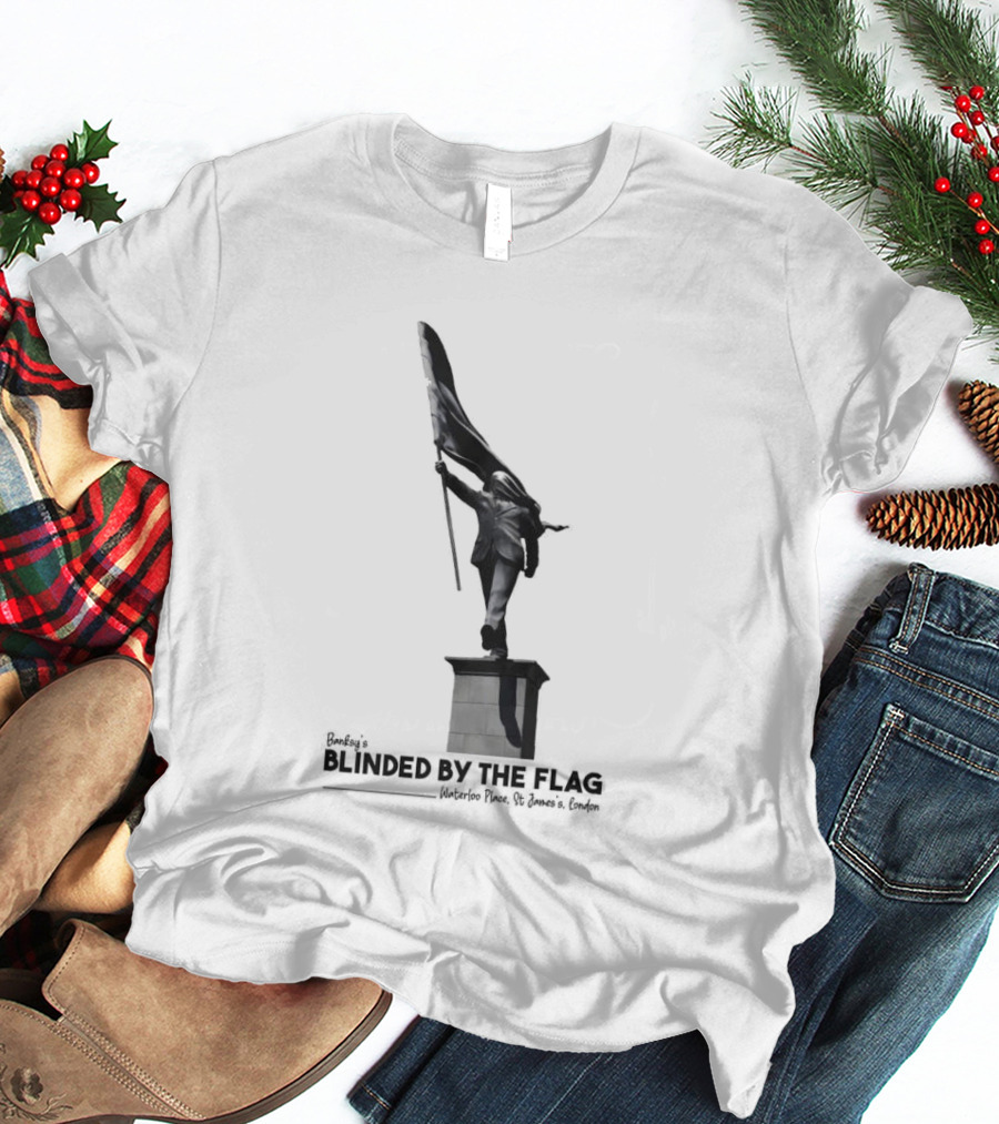 Banksy Blinded By The Flag London Statue T-Shirt
