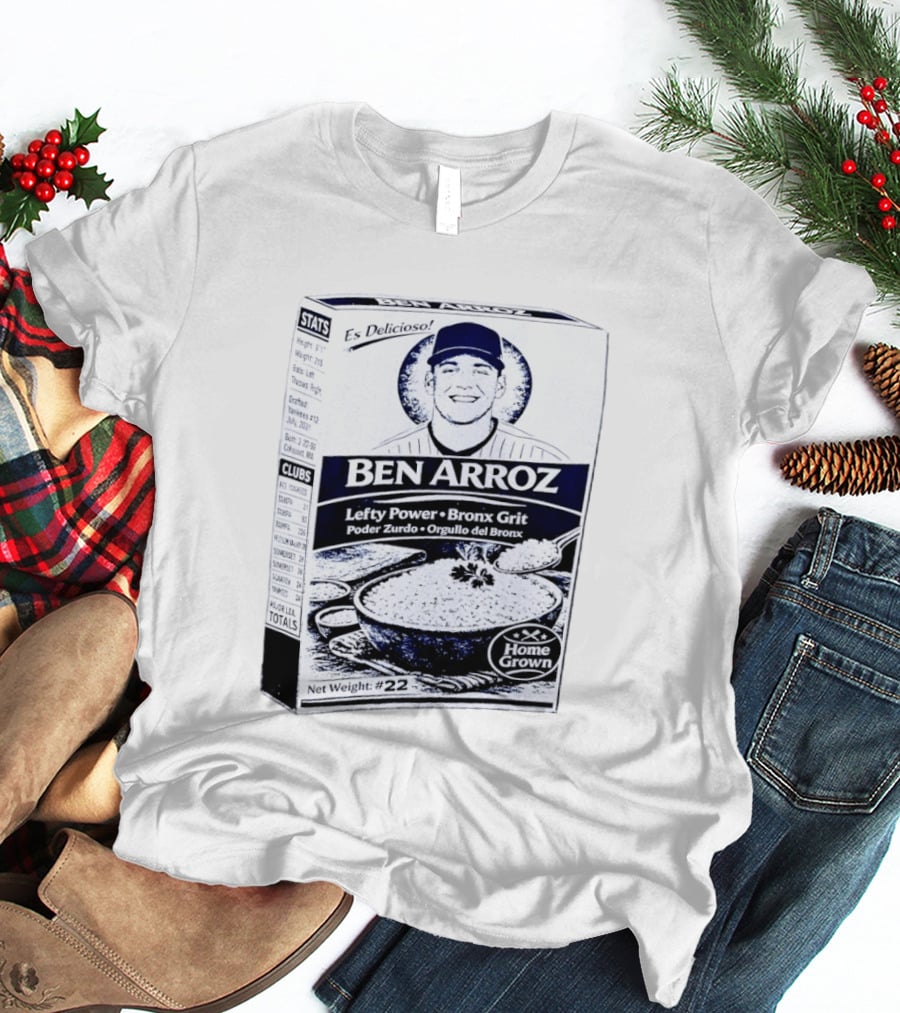 Ben Arroz Lefty Power Bronx Grit Orgullo Del Bronx Yankees Baseball Player T-Shirt