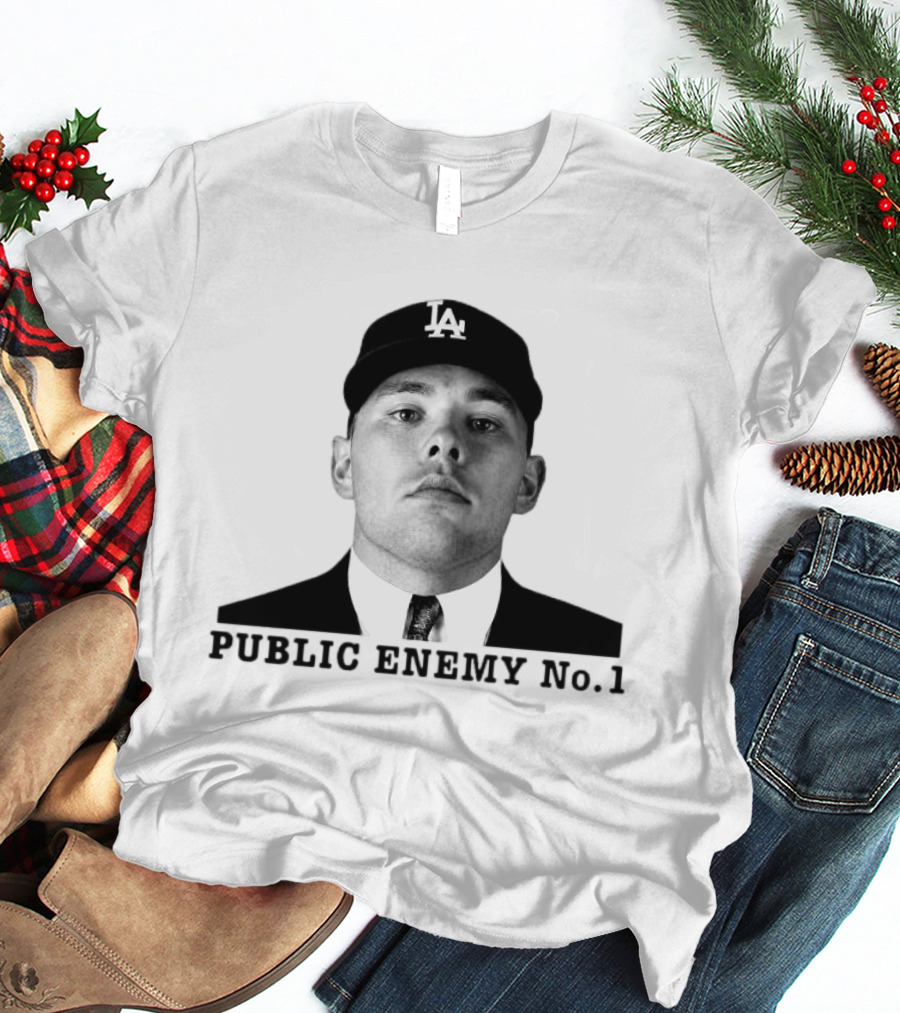 Dalton Rushing Public Enemy No 1 LA Hat Baseball T-Shirt