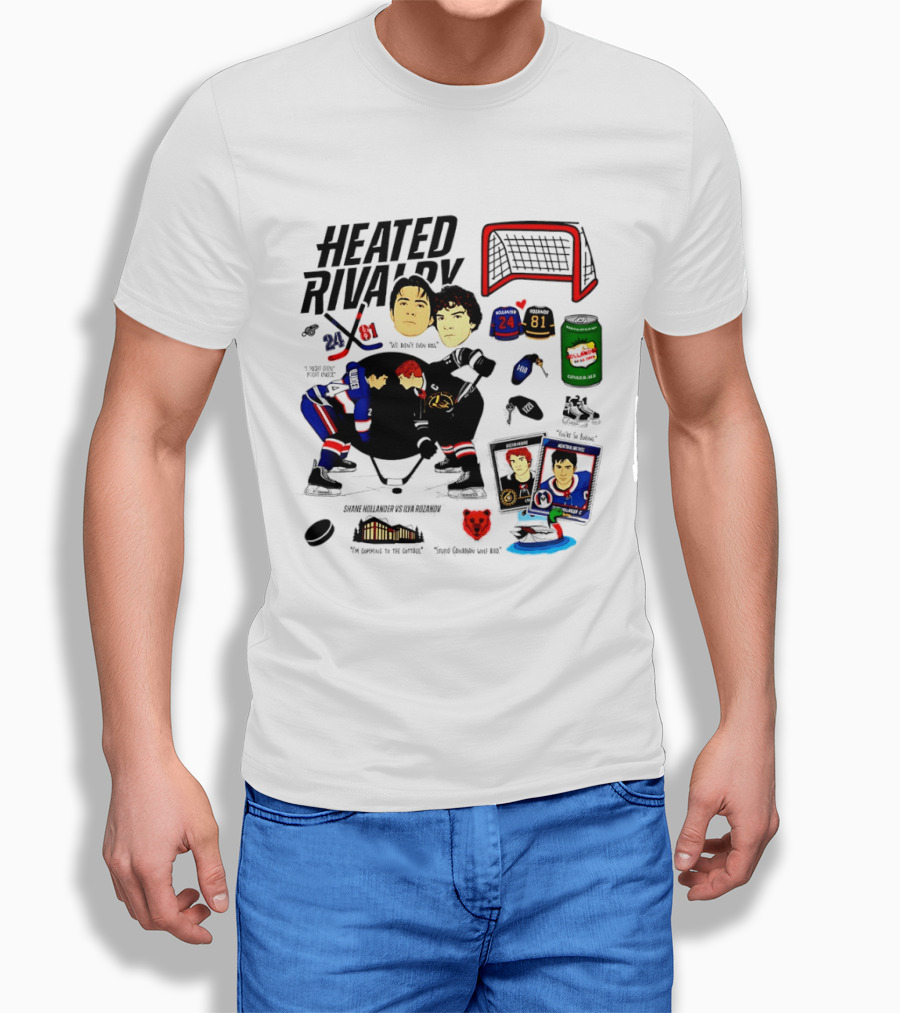 Heated Rivalry 24 Vs 81 Shane Hollander Ilya Rozanov Hockey Showdown Iconic Duel T-Shirt