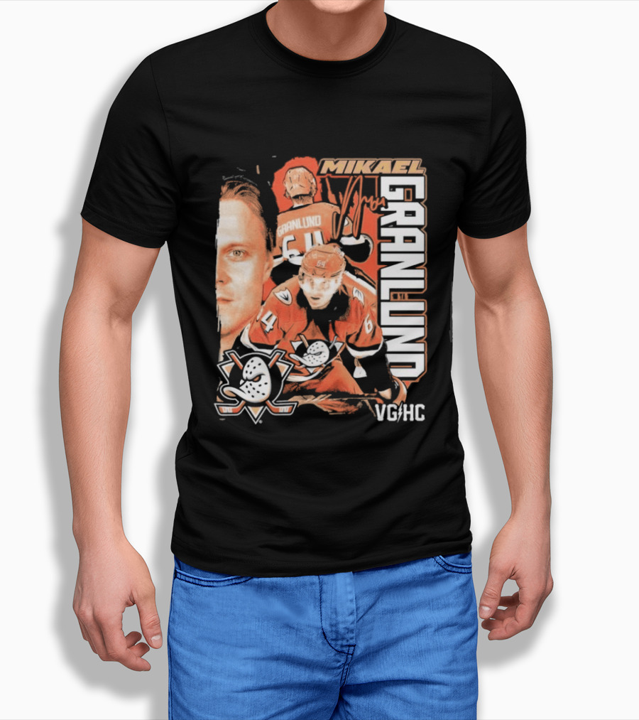 Anaheim Ducks Mikael Granlund VGHC Hockey Team Collage T-Shirt