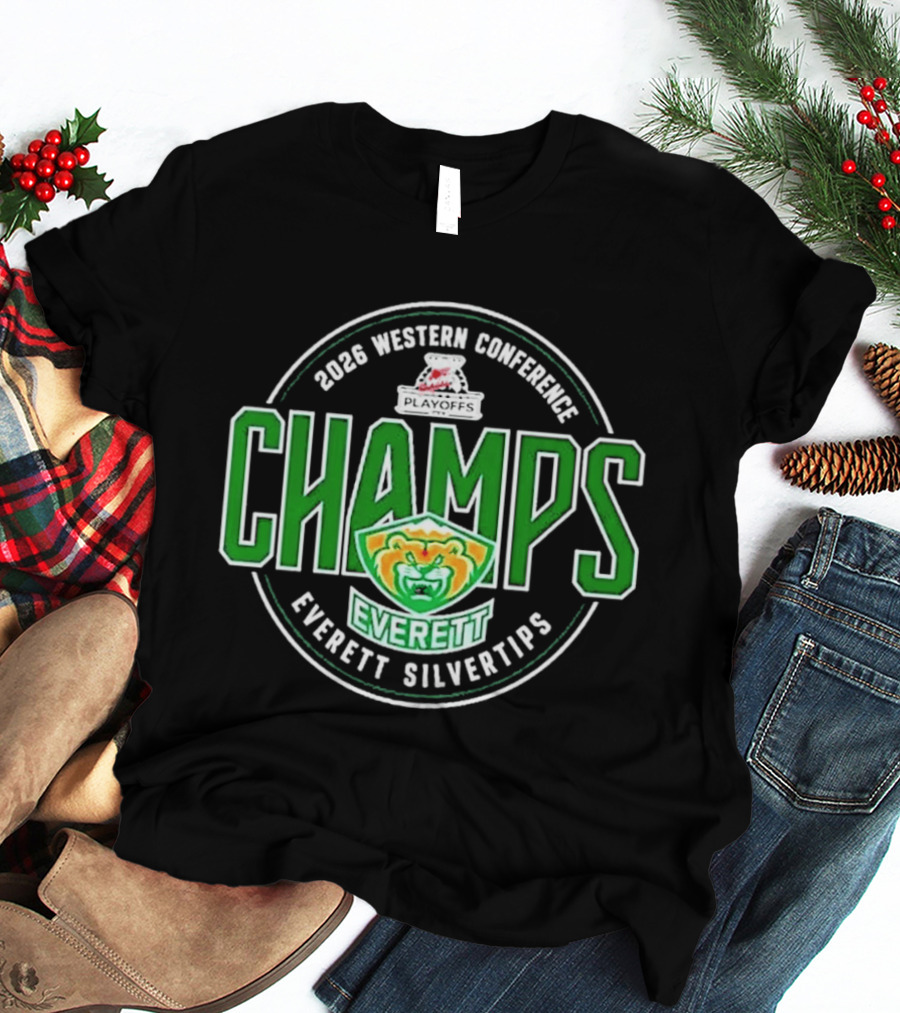 2026 Western Conference Champs Everett Silvertips T-Shirt