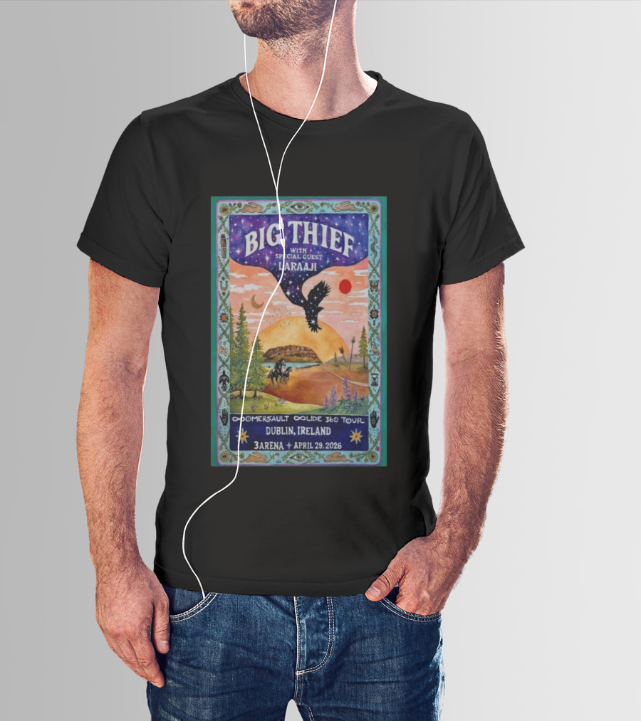 Big Thief With Special Guest Laraaji Dublin Ireland 3Arena April 29 2026 Reservoir Collide 360 Tour T-Shirt
