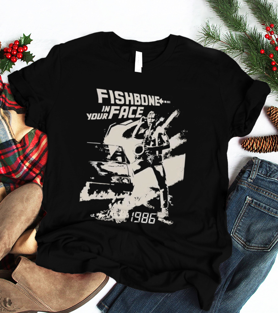 Fishbone In Your Face Band Tour 1986 Vintage Aesthetic T-Shirt