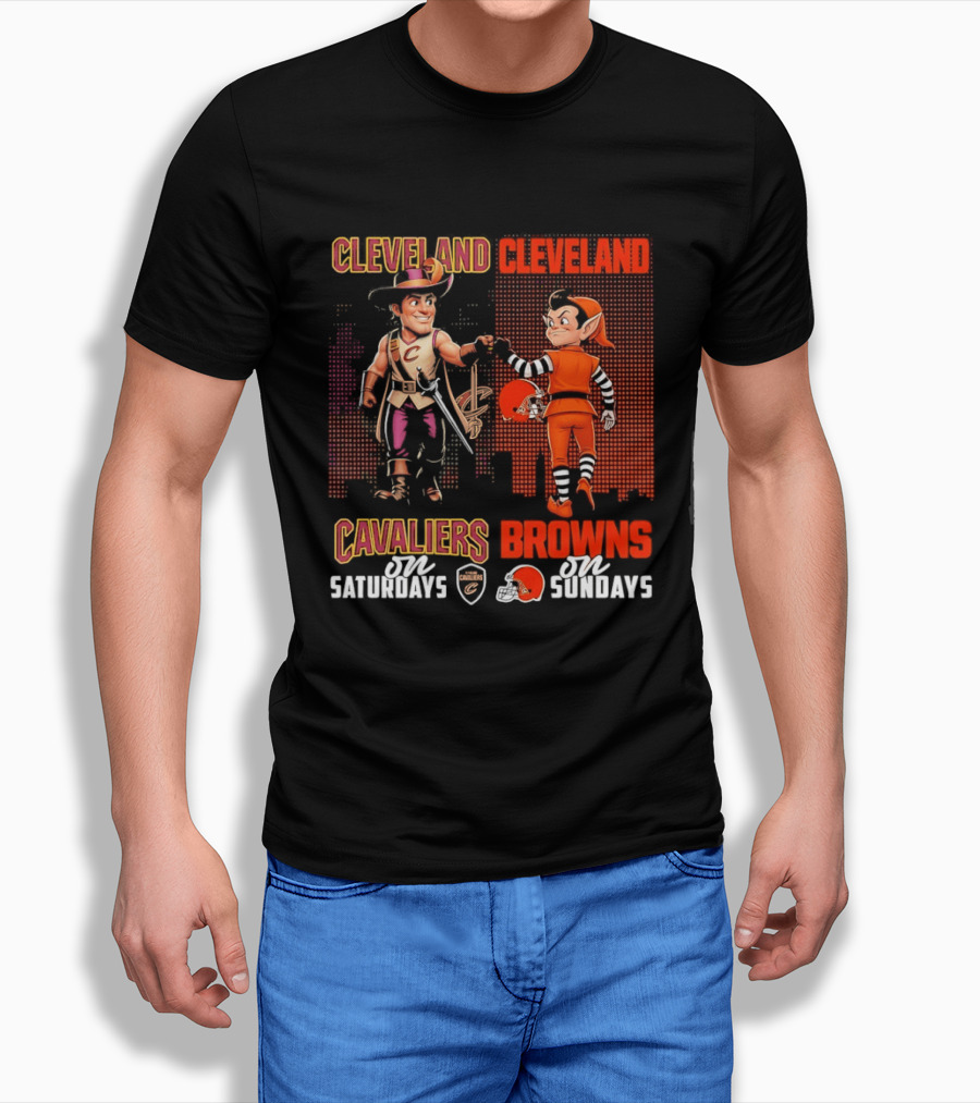 Cleveland Cavaliers On Saturdays Cleveland Browns On Sundays T-Shirt