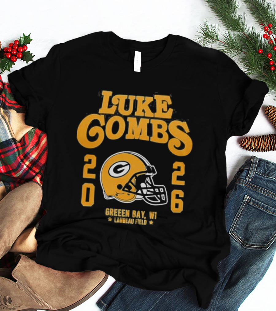 Luke Combs 2026 Green Bay Packers Lambeau Field Event T-Shirt