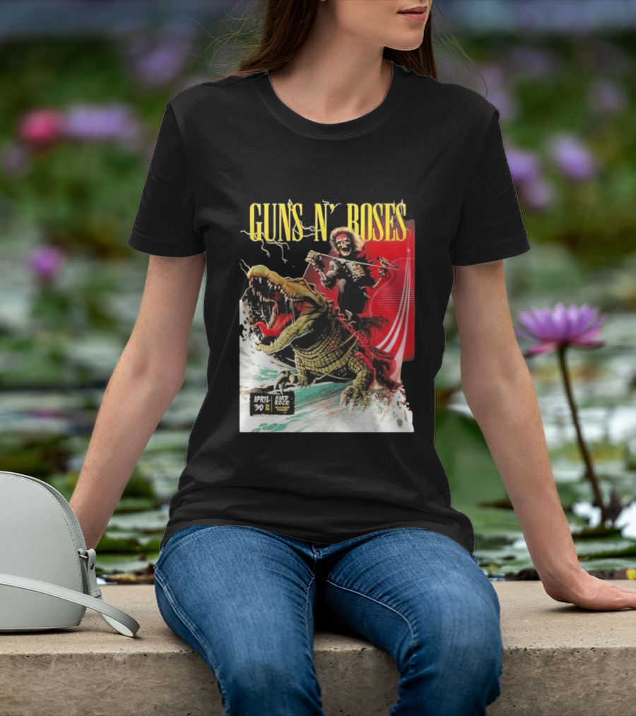 Guns N' Roses F1 Miami Grand Prix Florida 2026 Skeleton Rides Crocodile Hard Rock Live April 30 T-Shirt
