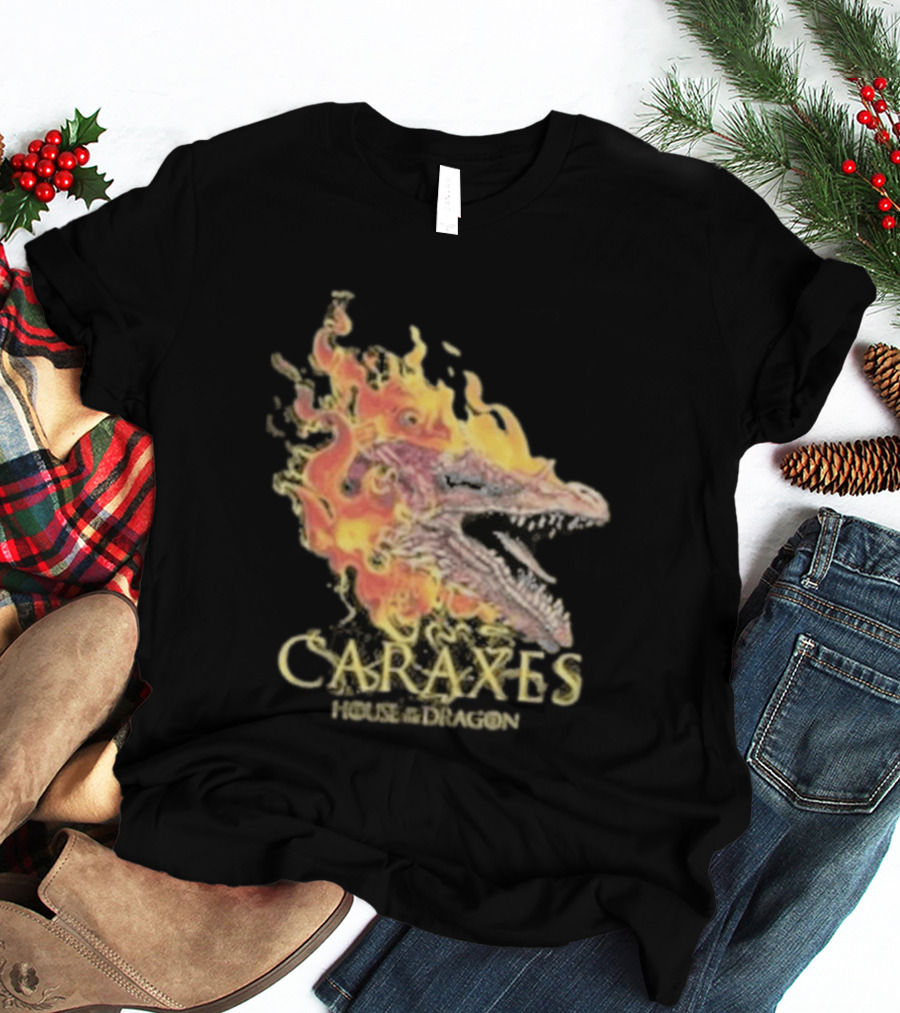 House Of The Dragon Caraxes Fiery Dragon Head T-Shirt