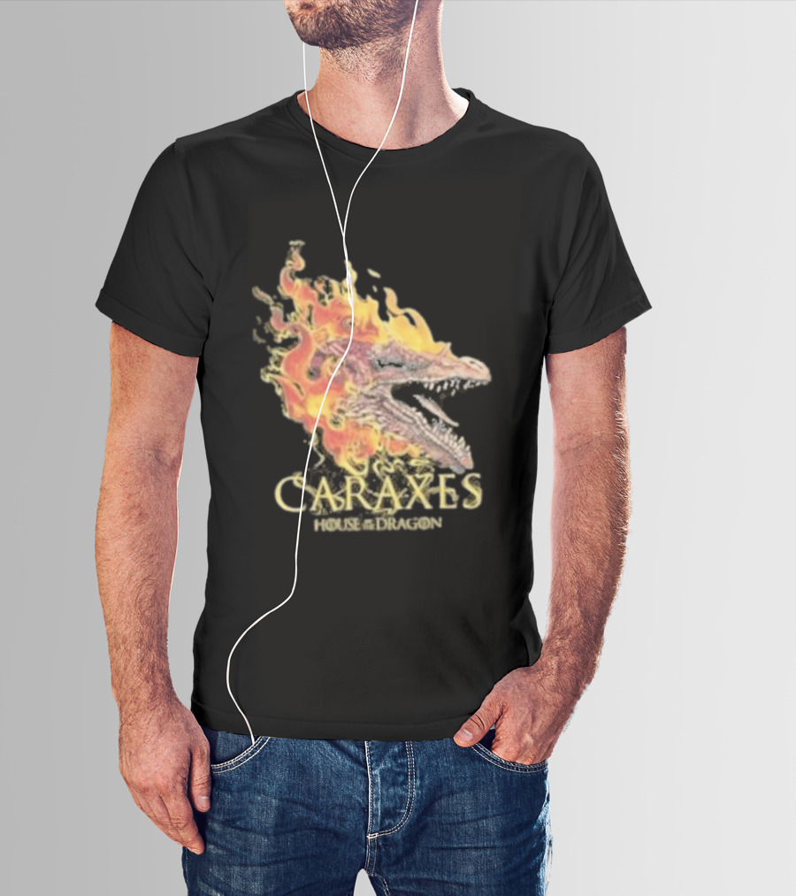 House Of The Dragon Caraxes Fiery Dragon Head T-Shirt