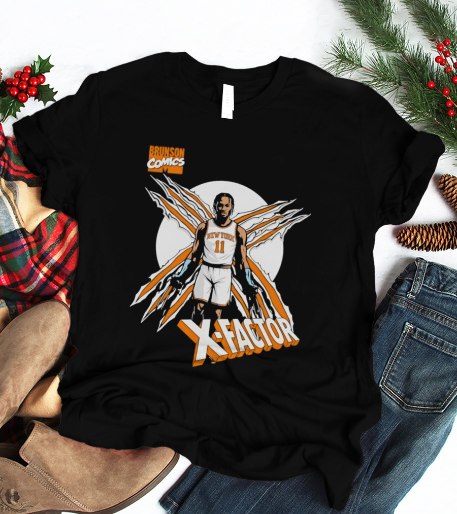 Jalen Brunson X Factor New York Knicks Comics NBA T-Shirt