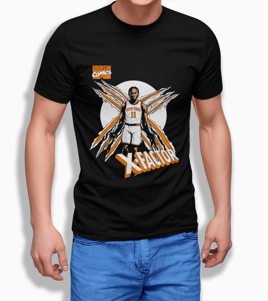 Jalen Brunson X Factor New York Knicks Comics NBA T-Shirt