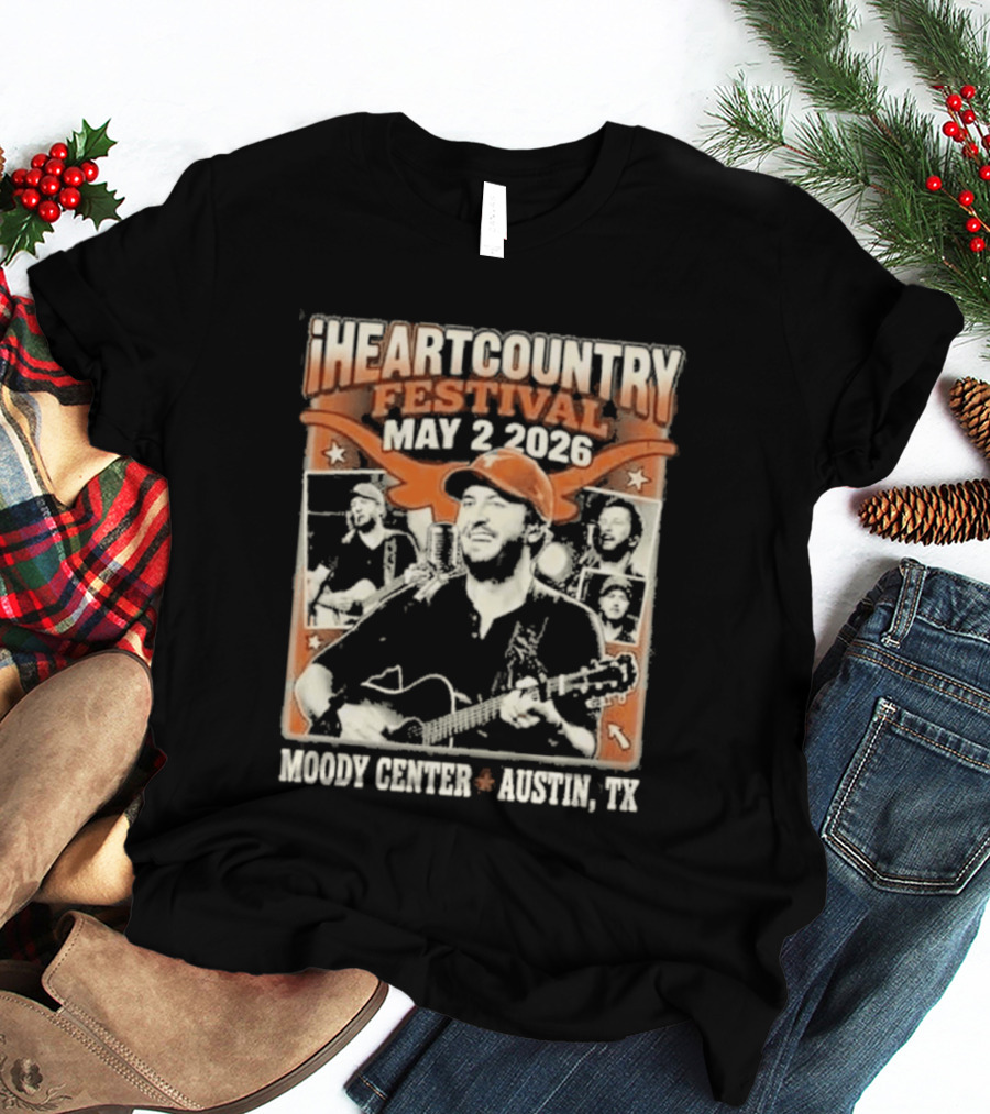 Luke Bryan IHeartCountry Festival May 2 2026 Moody Center Austin TX Texas Longhorns NCAA Collaboration T-Shirt